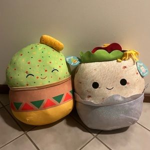NWT BERNARDO THE BURRITO SQUISH MELLOW 16 INCH AND GIDEON GUACAMOLE 13 INCH